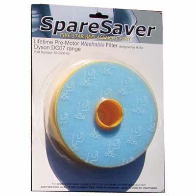 Dyson DC07 Replacement Washable PreFilter - Blue