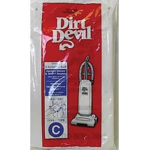 Royal Dirt Devil "C" Upright BAGS-10pkg