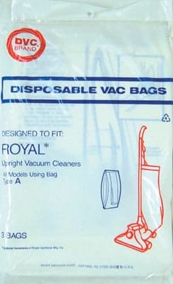 DVC Royal "A" Upright BAGS-3pkg
