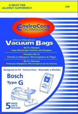 Envirocare Bags to Fit Bosch "G" Canisters - 5pkg