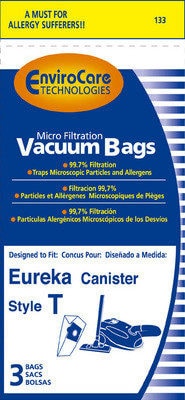 Eureka Style "T" Micro Filter Bags - 3pk by EnviroCare Technologies