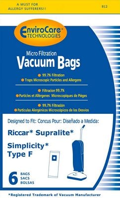 Riccar Supralite Vacuum Bags