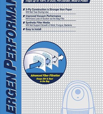 Riccar Moon/Sun Simplicity J&J "Type Z" Allergen Bags - 6pkg