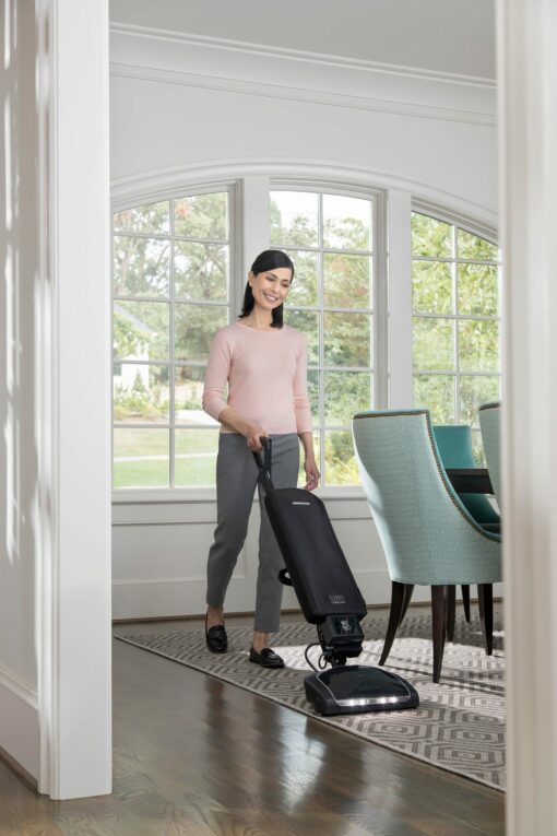 Oreck Elevate Cordless Upright, in use